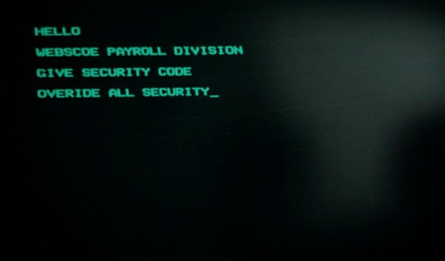 Super complex hacking in Superman III.