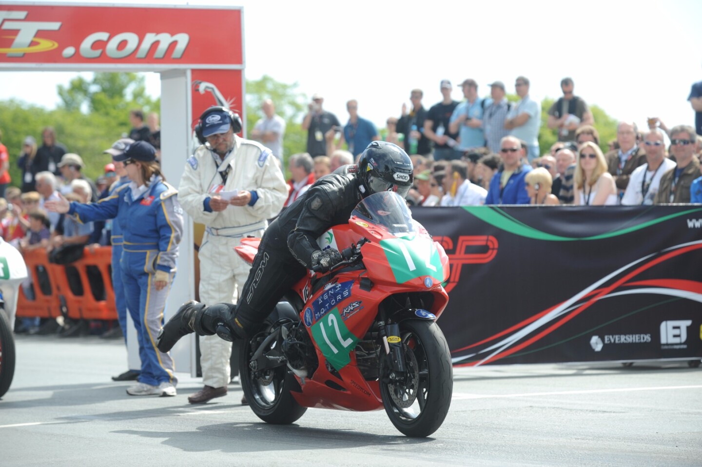 Rob Barber with Agni Motors' electric superbike won the inaugural 2009 TTZGP race at the Isle of Man