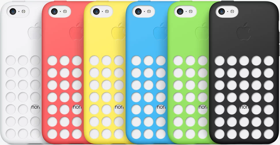 Apple is also releasing a series of equally colorful silicone cases for US$29 each that allow for some custom color combinations