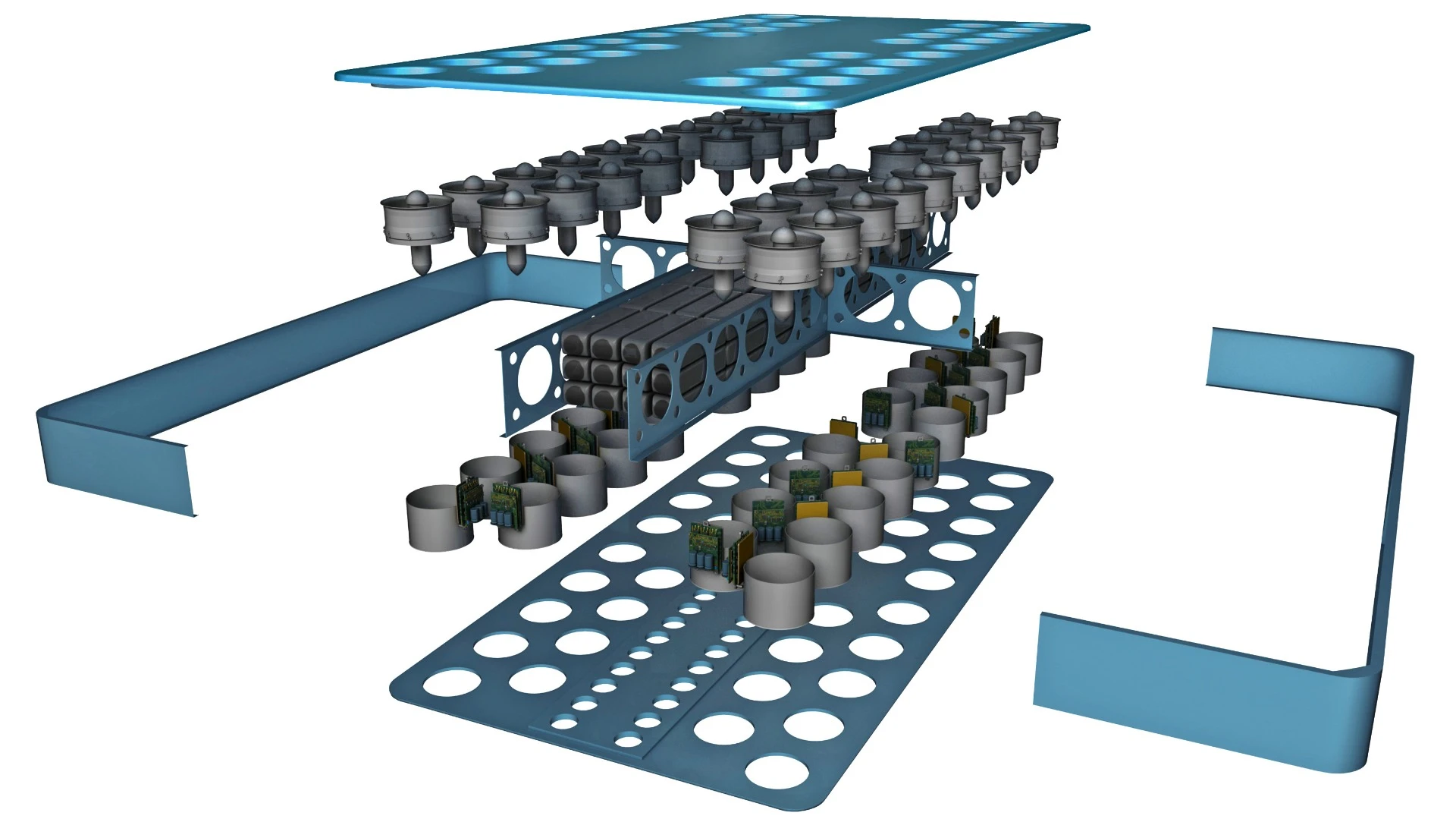 A tear-down view of the ArcaBoard