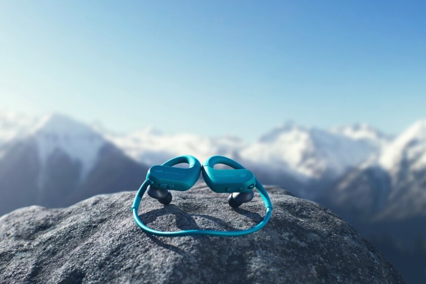 The new Walkman Sports models are 35 percent smaller than the predecessor, and are designed for outdoor workouts
