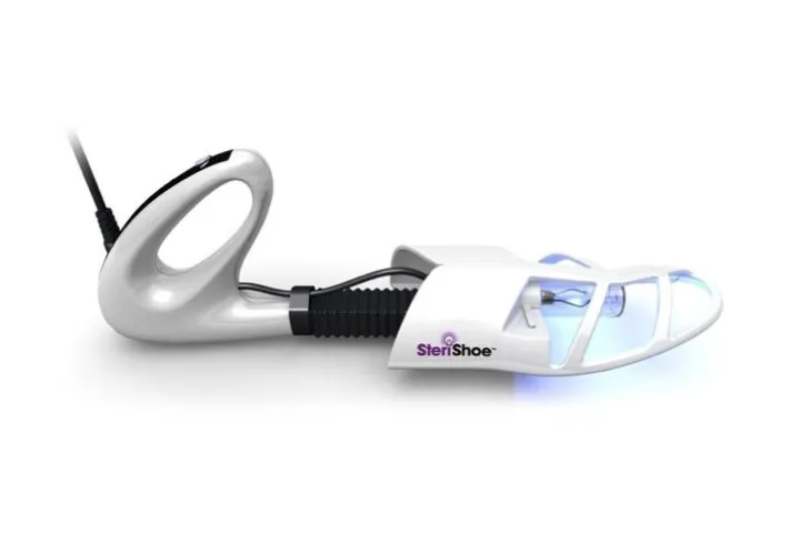 The SteriShoe Shoe Sanitizer uses UV light to kill microorganisms in shoes