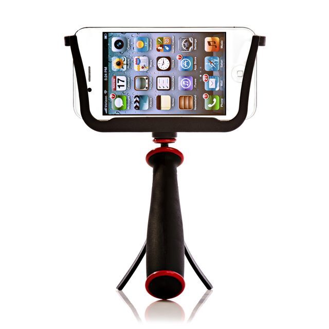 SlingShot works as a smartphone hand grip and as a tripod