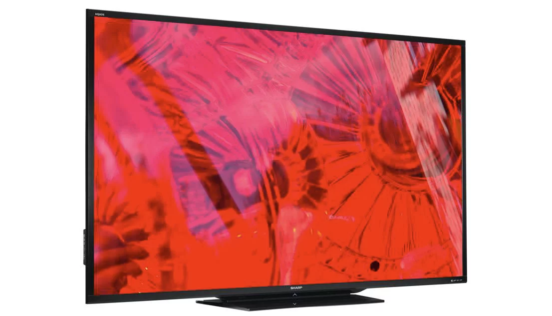 Sharp's 90-inch AQUOS LC-90LE745U weighs 141 lbs (64 kg)