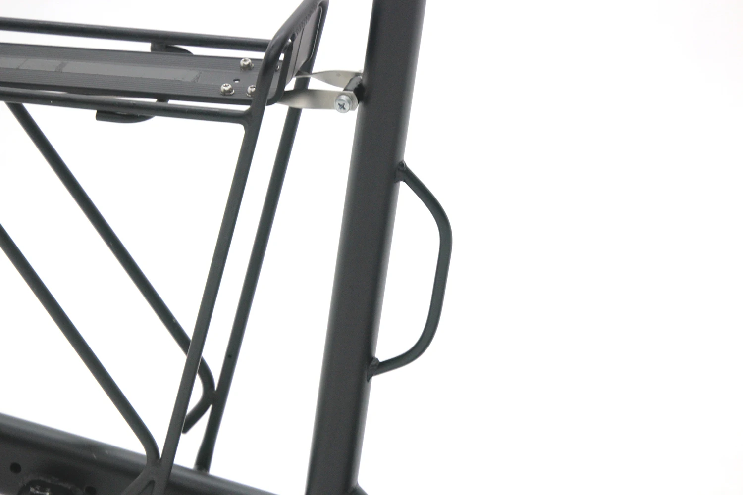 The Urban can be outfitted with a bicycle rack, making it easy to add panniers and other bicycle accessories