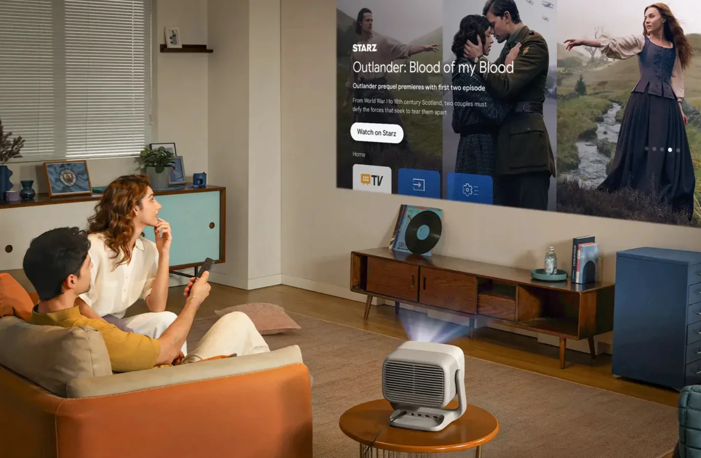 Triple-laser gimbal projector throws color-accurate 300-inch GTV