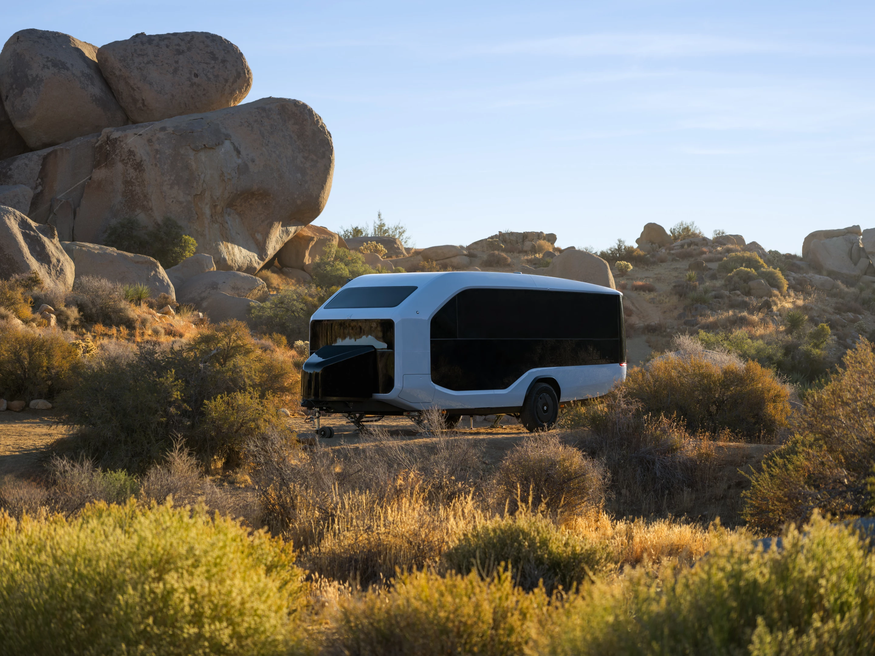 Unhitch your Pebble Flow and use the app to maneuver it into tight camping spots like an RC car