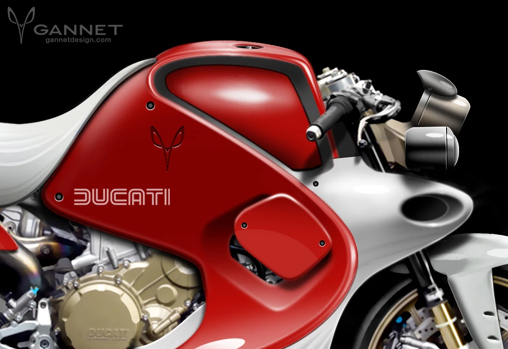 Gannet's Ducati Superleggera concept explored a new form language of fluidity and flowing surfaces