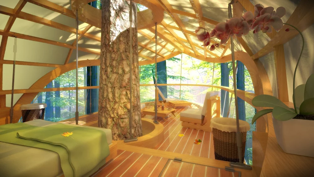 The one-bedroom villa will be equipped with a composting toilet and an eco-friendly shower