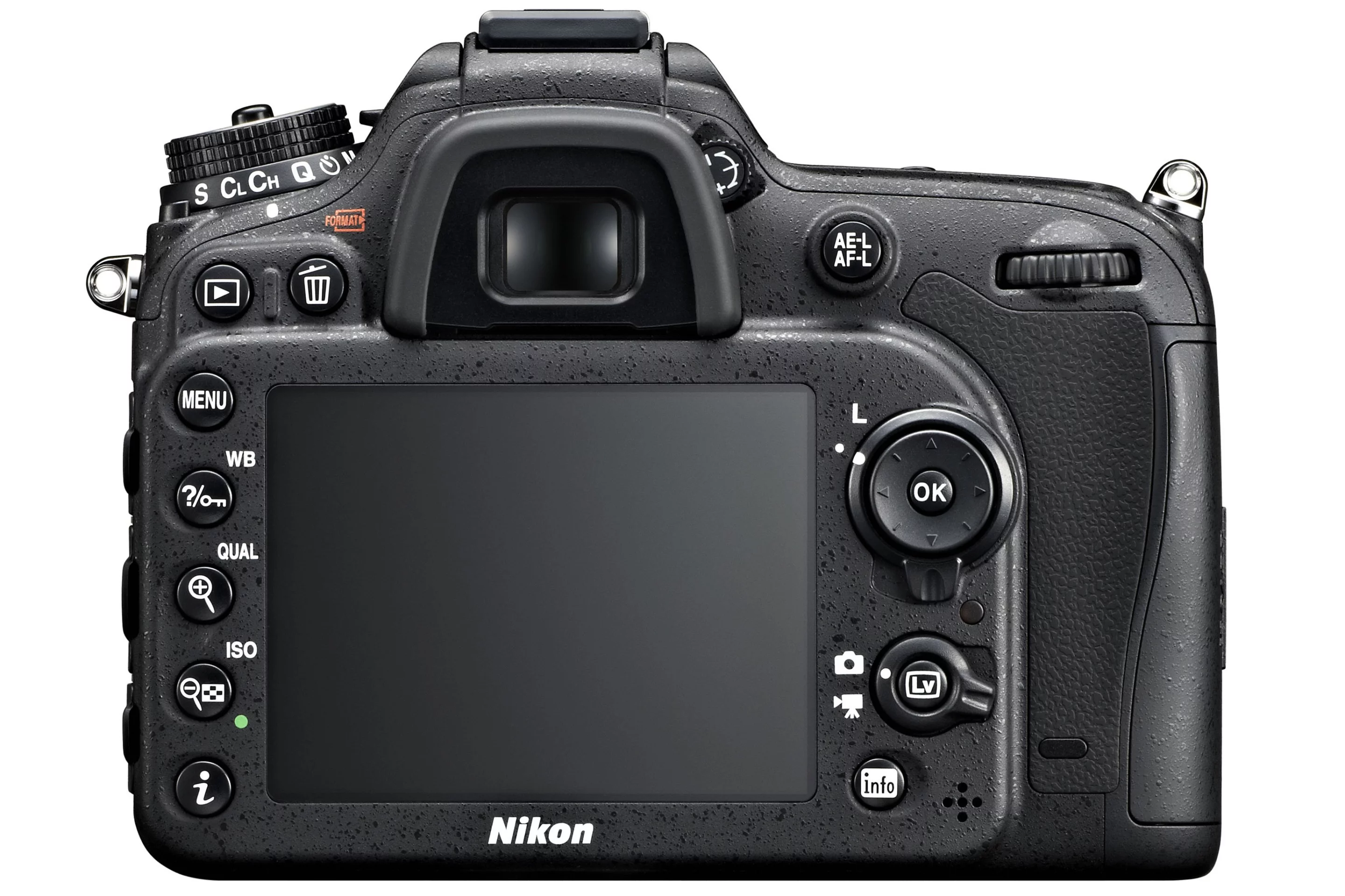 There's a 3.2-inch LCD with 1,229k dots on the rear of the Nikon D71000