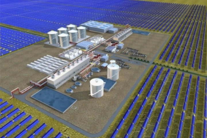 Planned 280-megawatt concentrating solar power plant