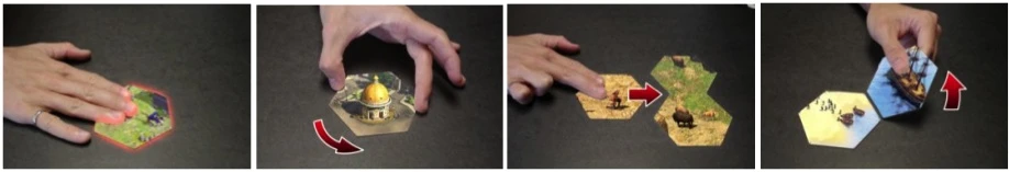 Using the interactive game tiles