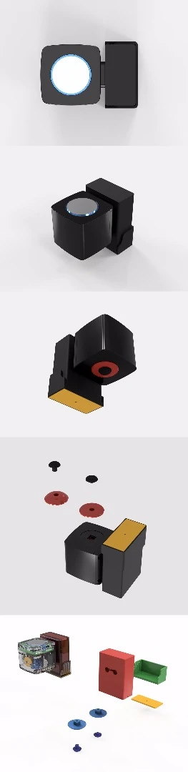 Perspective and top views of the Microbot Push