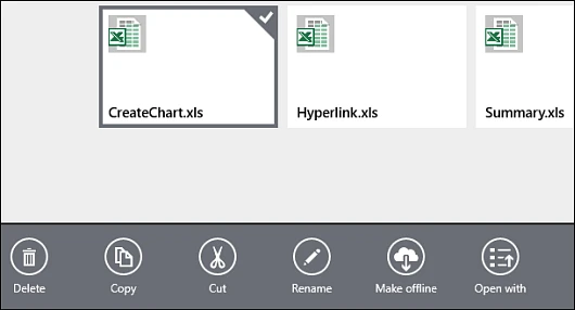SkyDrive is integrated fully into Windows 8.1 and the modern-style app includes better file management features
