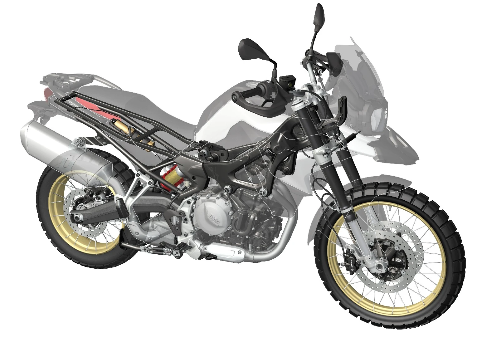 The wheelbase has been extended and steering rake angle reduced to help with handling characteristics