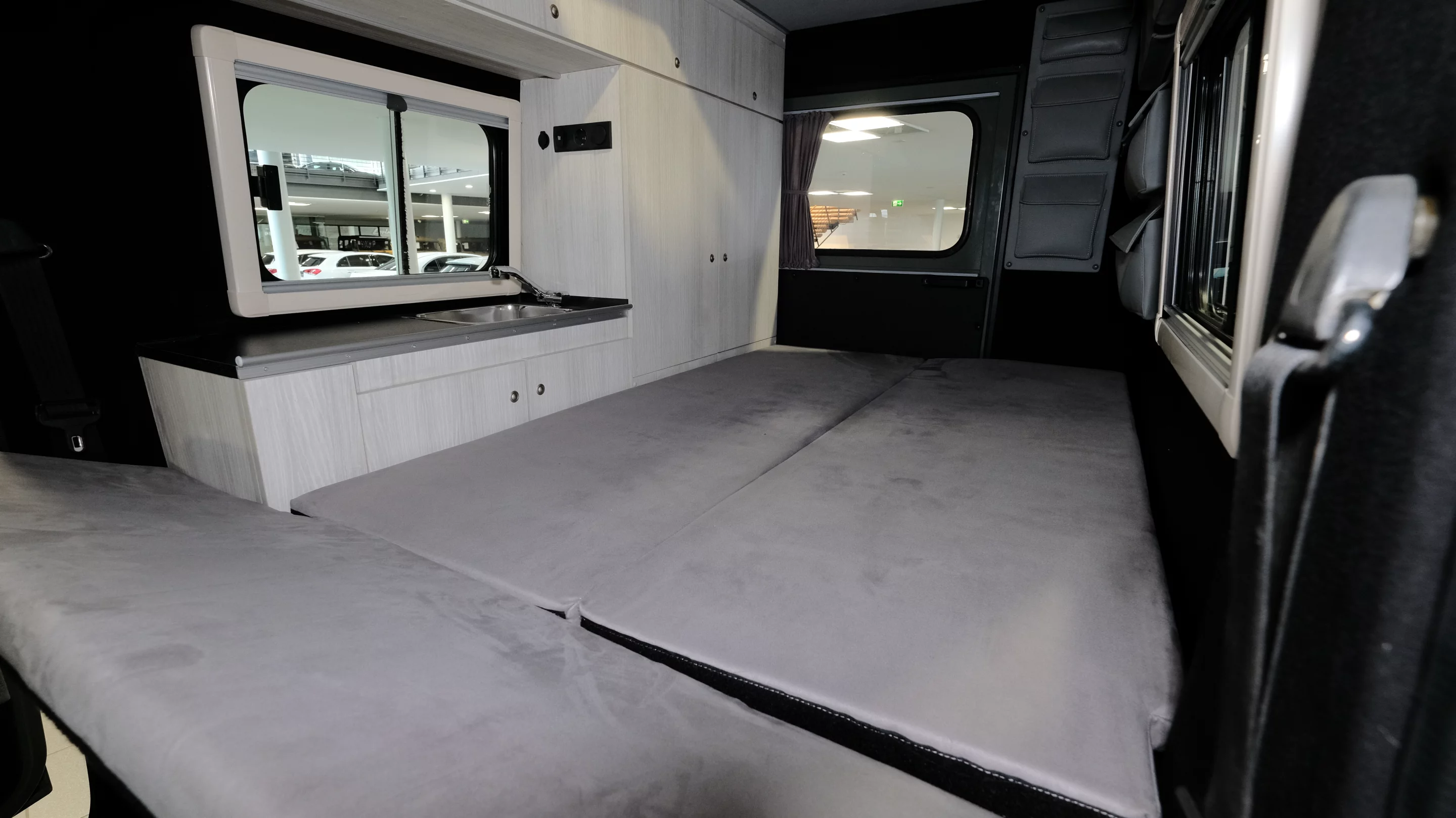 Look from the front end of the bed