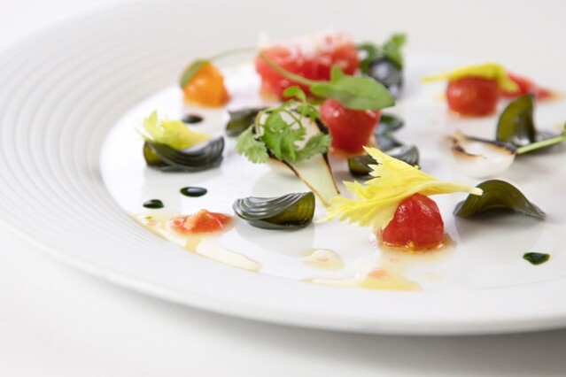 An entree made using the shape-changing pasta