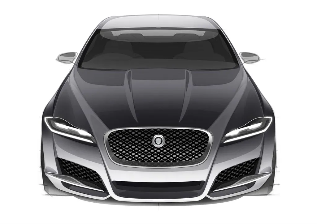 The 2016 Jaguar XF front view