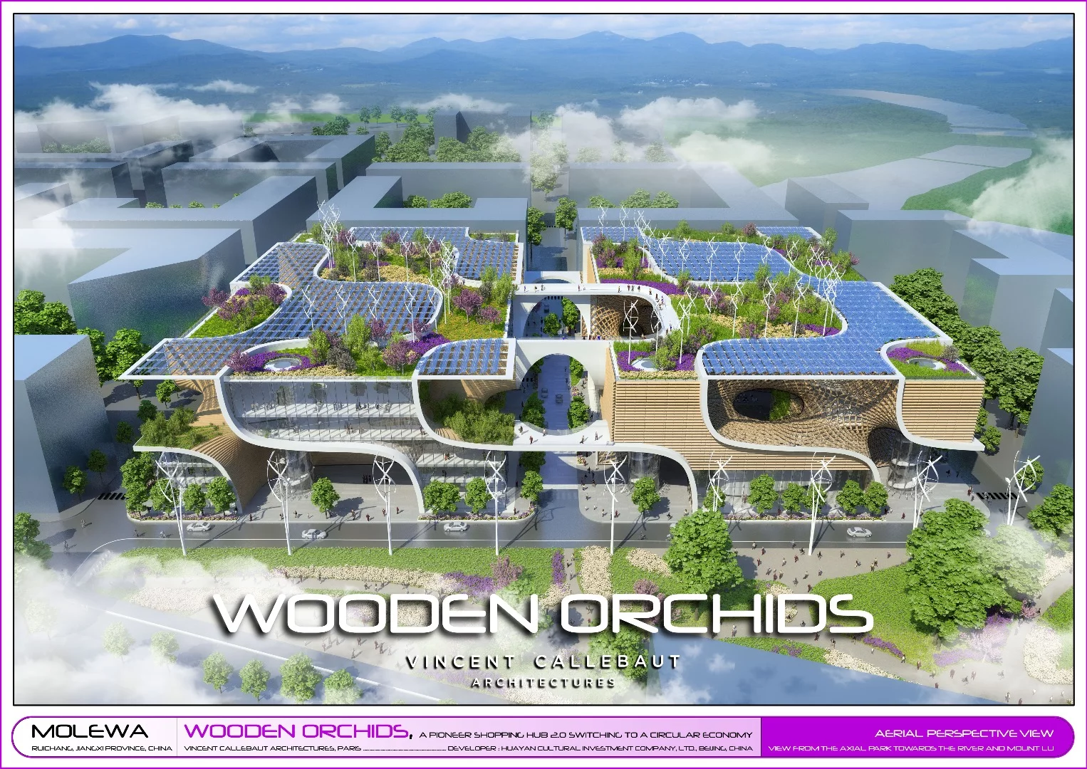 The Wooden Orchids project, by Vincent Callebaut Architectures