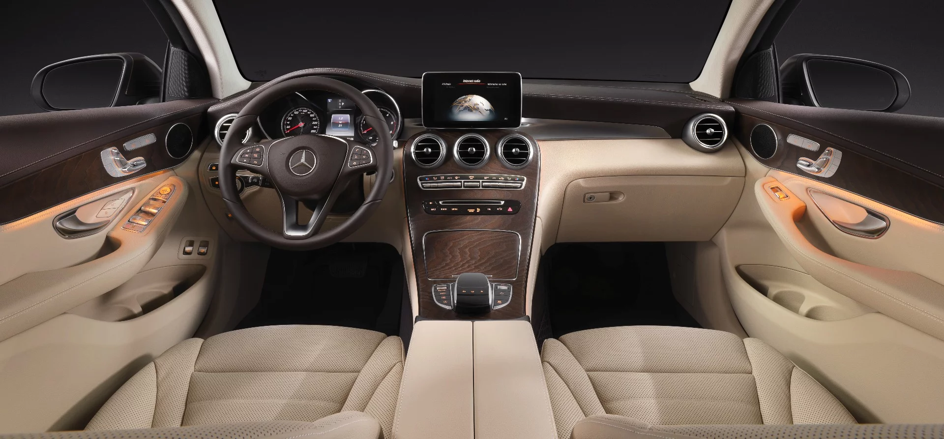 The GLC Coupe's interior is almost identical to the C-Class and GLC's interiors