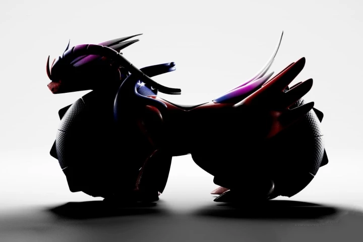 Honda has announced a concept bike that is modeled after Koraidon, Pokémon Scarlet's prehistoric dragon