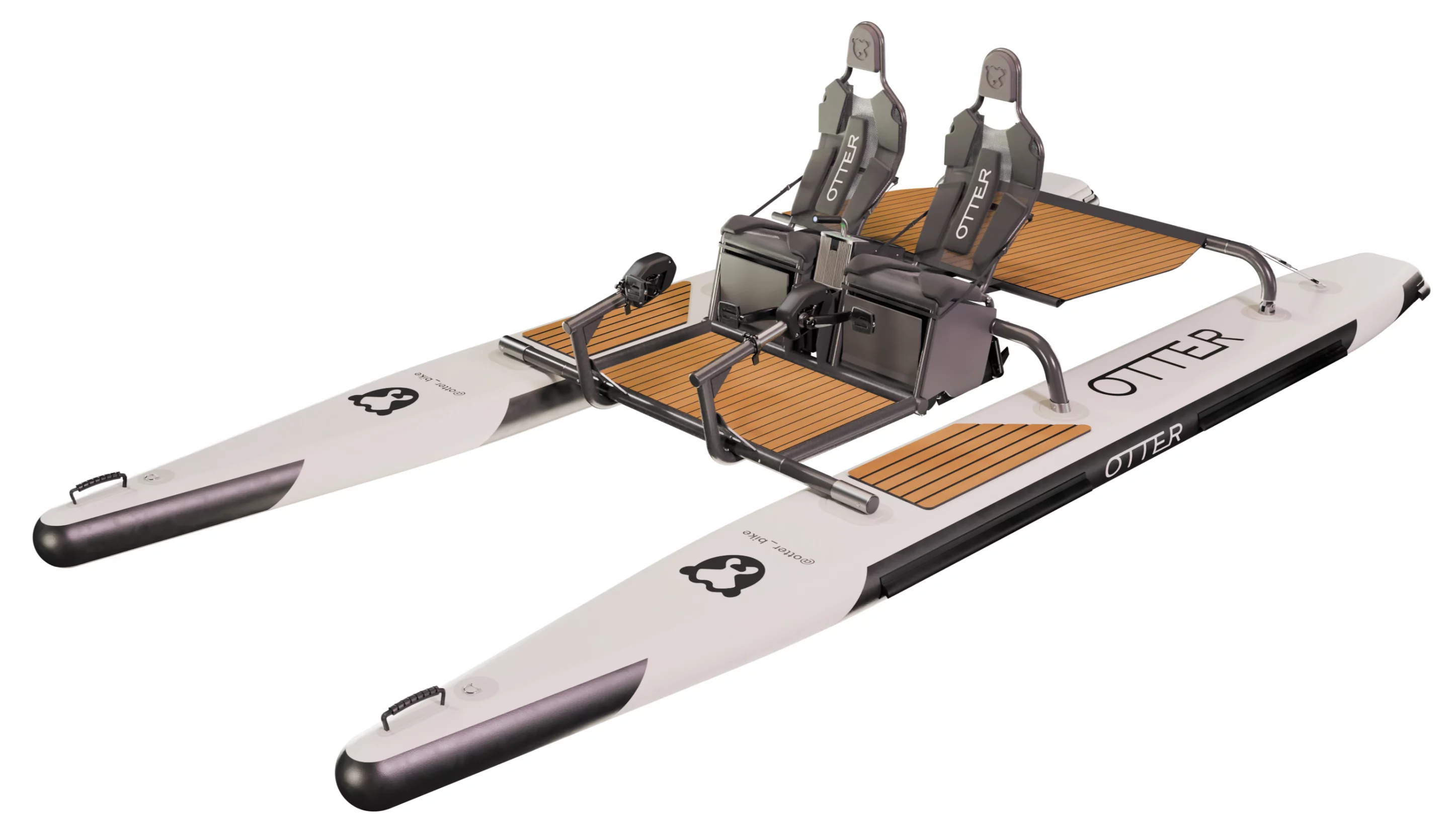 When fully assembled, the Otter Bike measures 565 x 240 x 120 cm