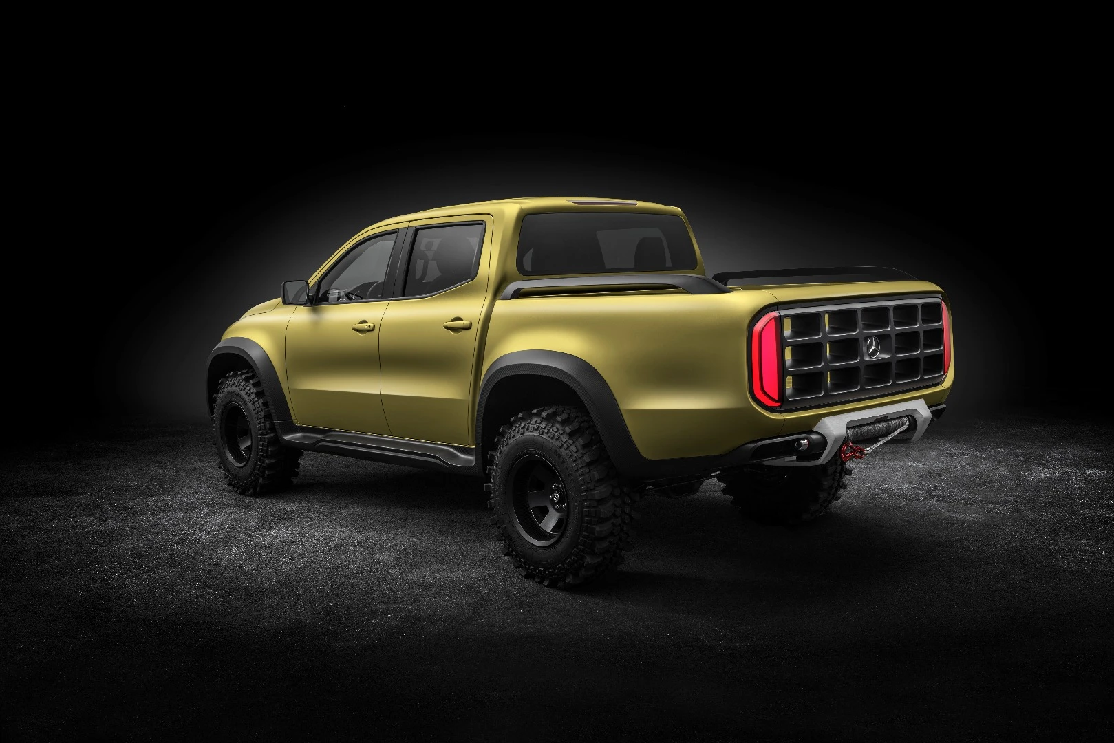 There's a hint of F-150 to the rear of the Powerful Adventurer Mercedes X-Class