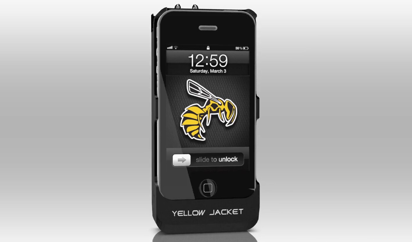 Yellow Jacket case sets iPhone to stun