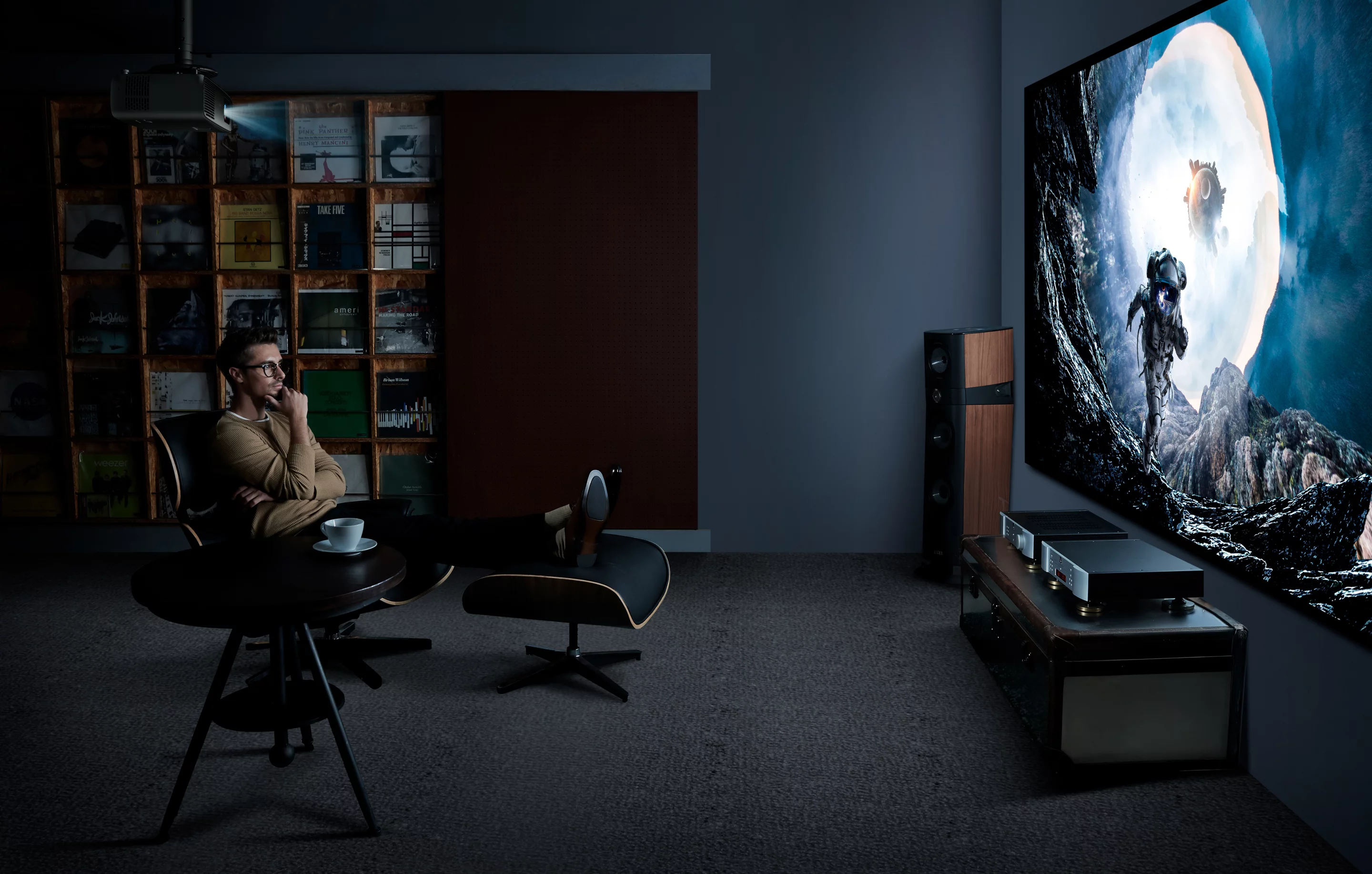 The W4100i can throw 4K visuals at up to 150 inches, and includes Android TV for streaming entertainment out of the box