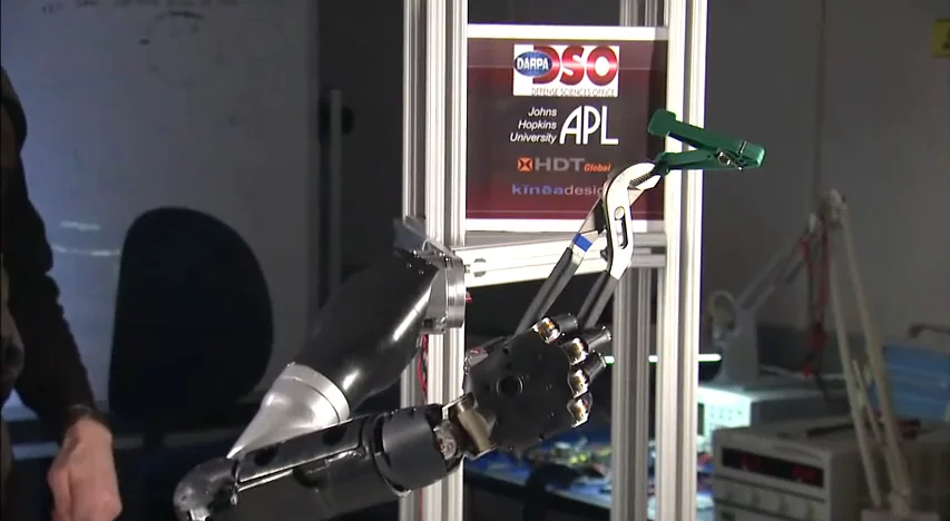 Johns Hopkins University's Modular Prosthetic limb was created as part of DARPA's Revolutionizing Prosthetics program