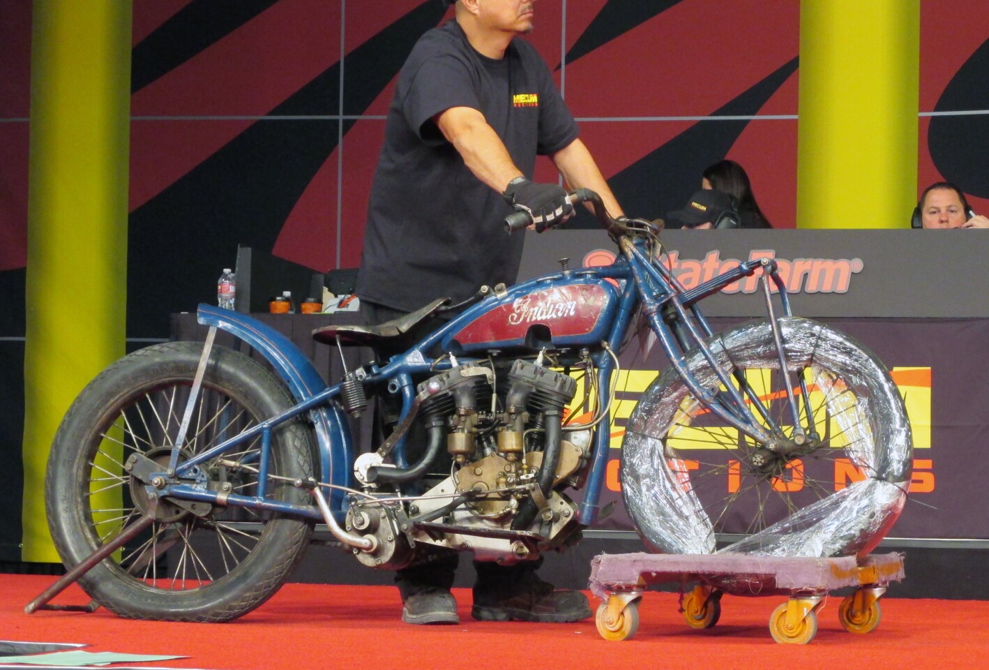 This 1928 Indian Altoona hillclimber is an original machine in as-raced condition and bears a legendary name, with a board track speed record which will never be broken.