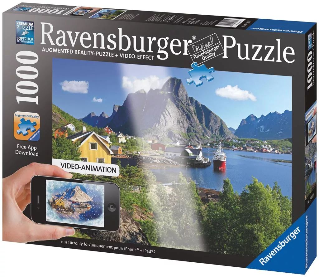 The new Ravensburger augmented reality jigsaw puzzle depicting a scene from Lofoten in Norway