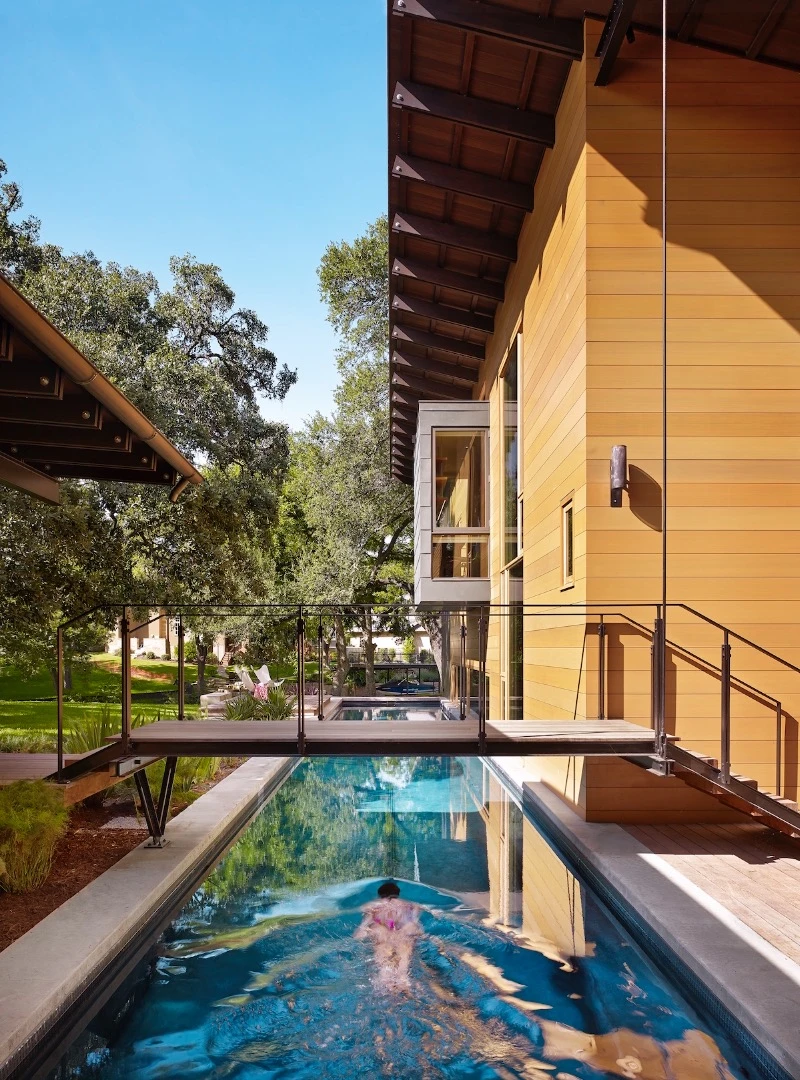 The Hog Pen Creek Residence was designed for a Bay Area couple looking to retire to Texas. Lake|Flato Architects delivered a unique home that is passively cooled thanks to its open layout