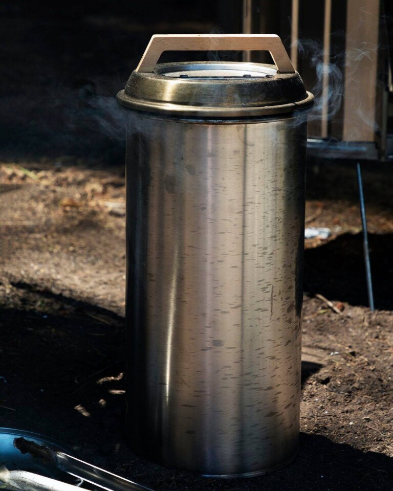 The Smokemeister is inspired by a type of BBQ smoker known as a bullet smoker, or vertical smoker