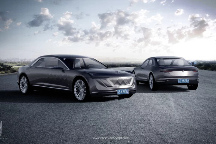 The exterior of the car is fairly traditional shape, the cabin is anything but