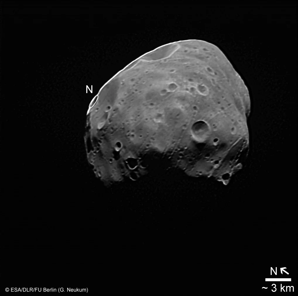 Mars’ moon Phobos (Credit: ESA/DLR/FU Berlin (G. Neukum), CC BY-SA 3.0 IGO)