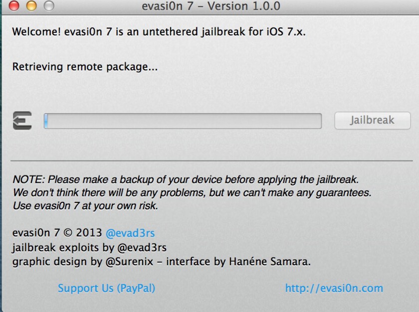 After hitting "jailbreak," most of the process is automated from that point on