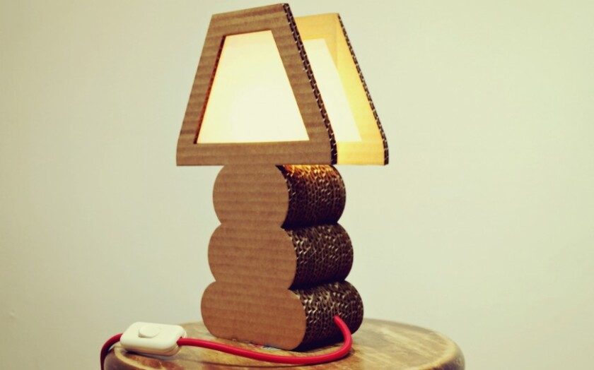 The Cover Lamp is a two-dimensional replica of a typical table lamp
