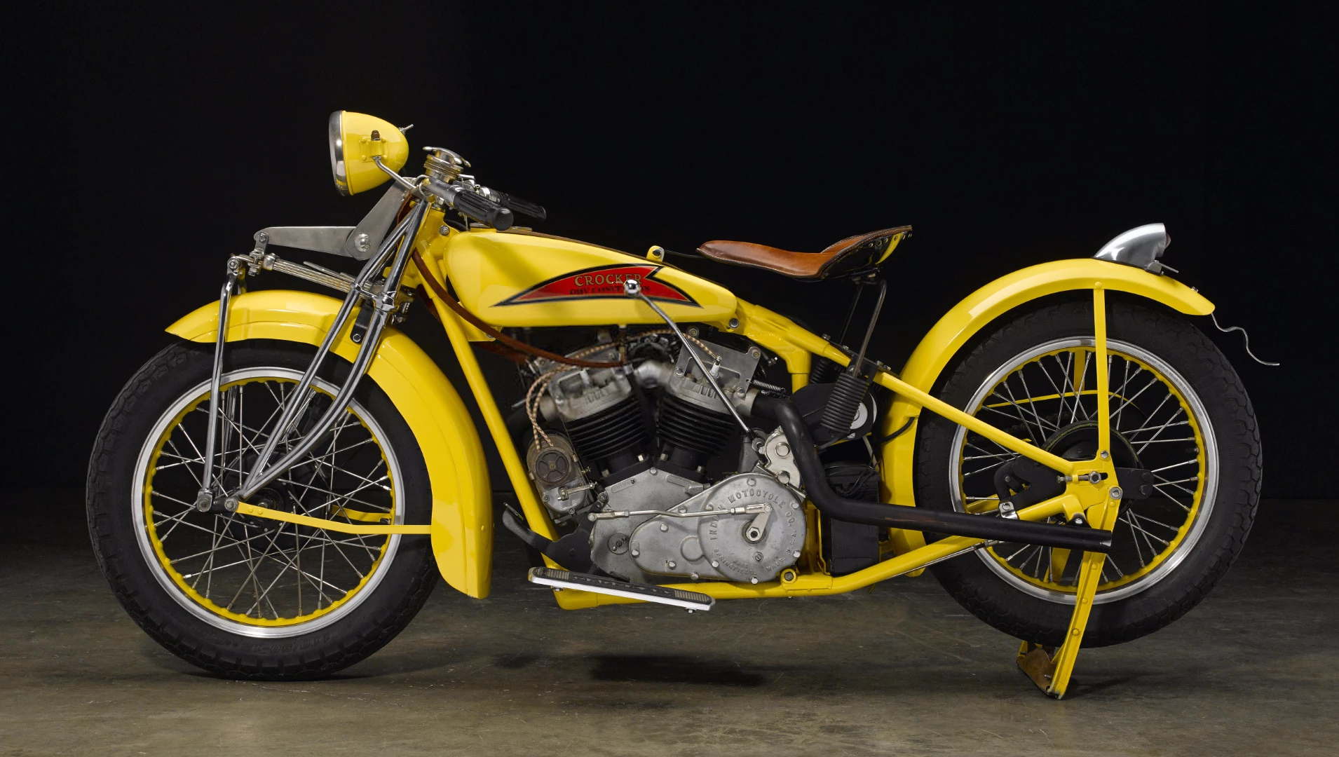 This 1929 Indian-Crocker Overhead-Valve Conversion was sold in May 2007 for $93,600 by Bonhams at the Legend of the Motorcycle Auction. It went to auction again at Bonhams' 2016 Las Vegas Motorcycle sale but failed to meet reserve.
