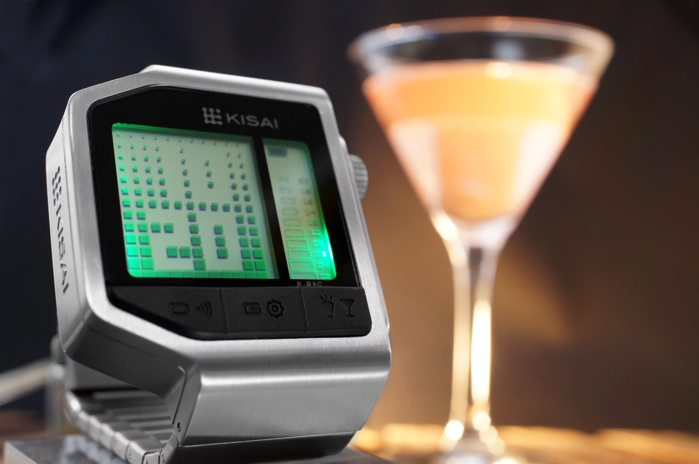 The stylish Kisai Intoxicated watch from Tokyoflash has a built-in breathalyzer to make sure you're safe to drive while out on the town