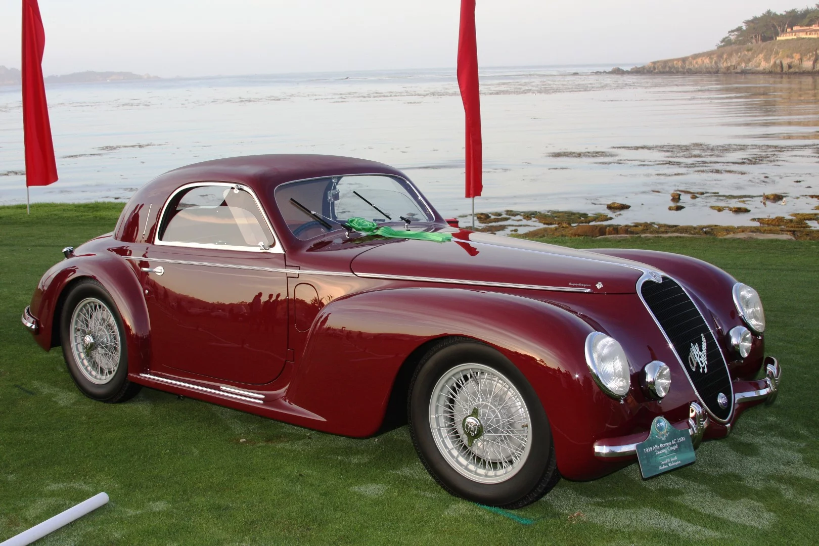 1938 Alfa Romeo 6C Touring coupe at Pebble Beach.