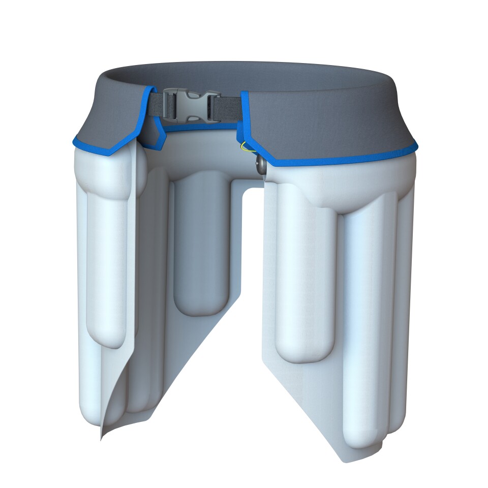 Wearable airbag designed to protect seniors when they fall