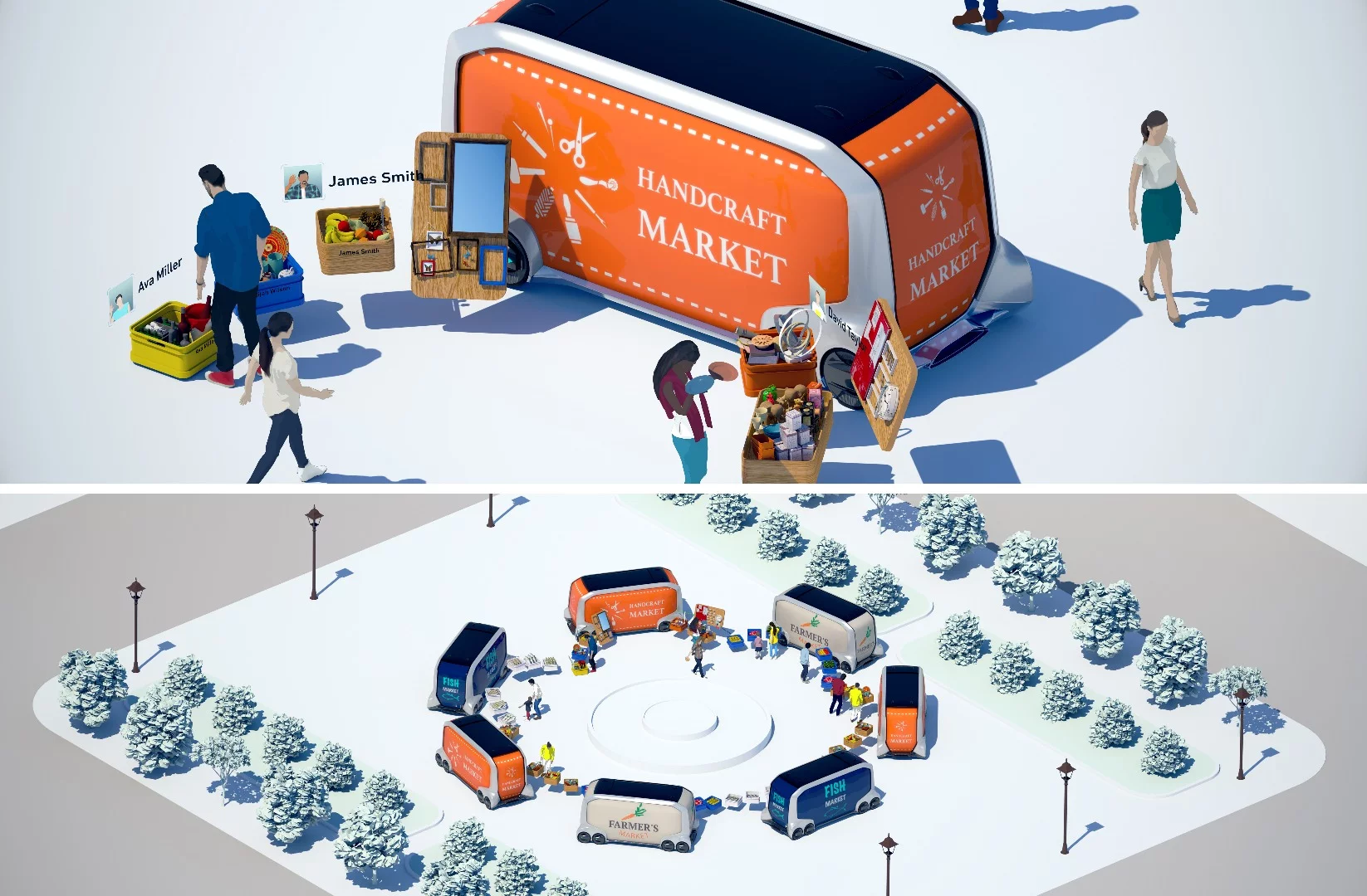 Toyota's mobile e-commerce concept is based on the e-Palette Concept shown at CES today