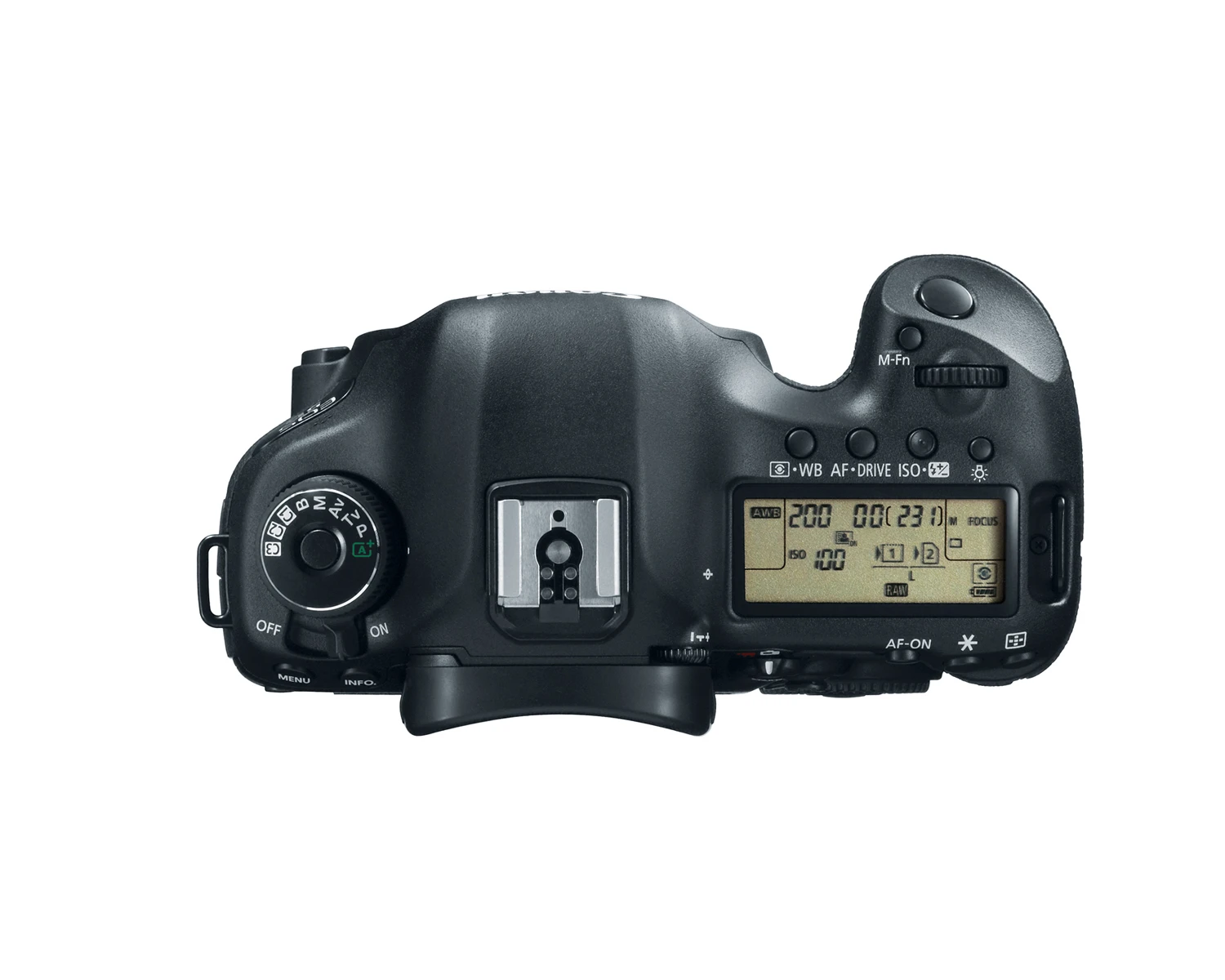 Canon's new EOS 5D Mark III DSLR - top view