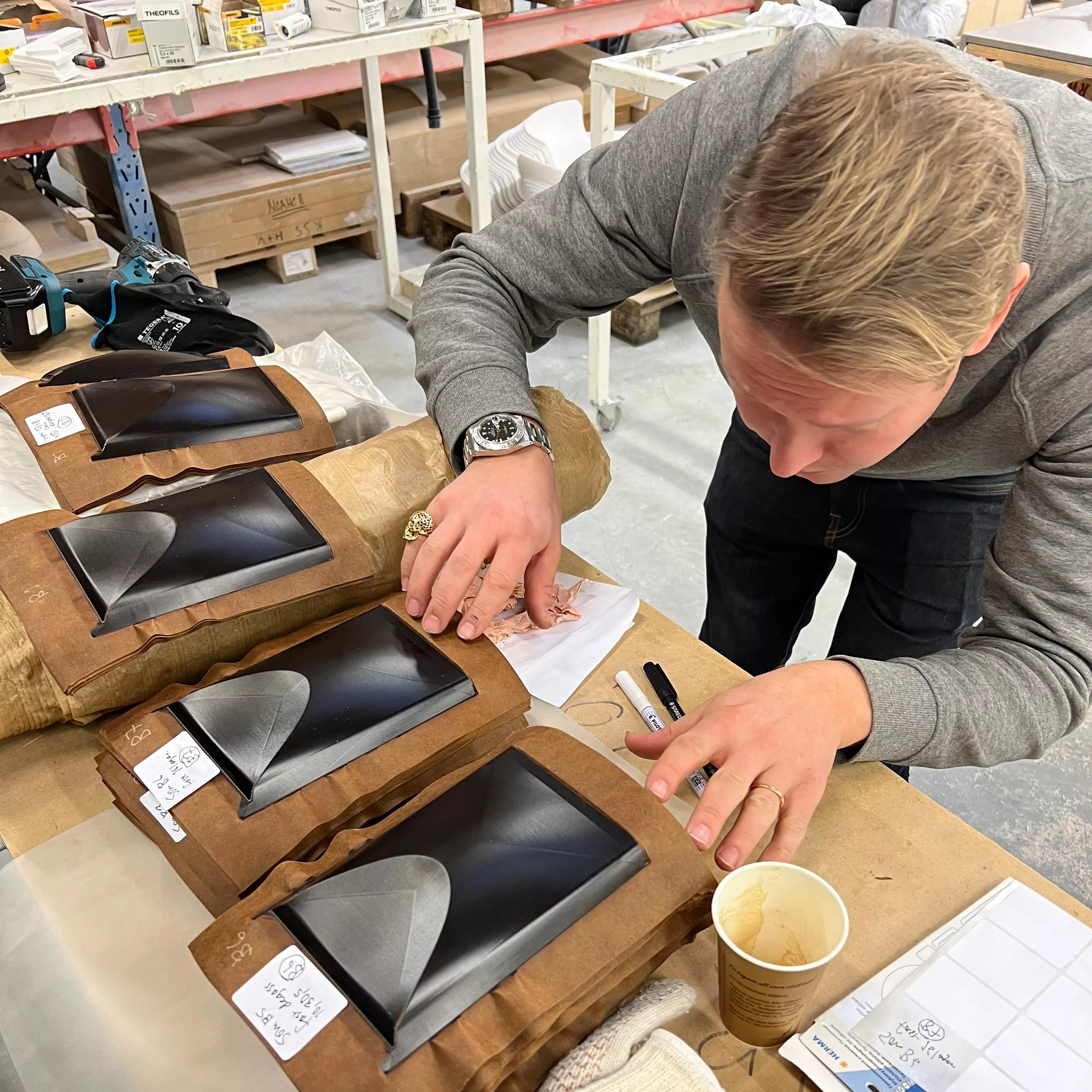 The PaperShell natural composite is press molded to shape, or formed using an inflation bladder