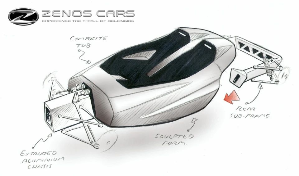 Zenos E10 tub design