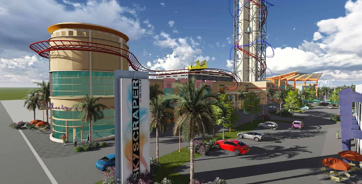 The Skyscraper is based on the "Polercoaster" model of rollercoasters, and will be the first such unit built (Image: Skyplex)