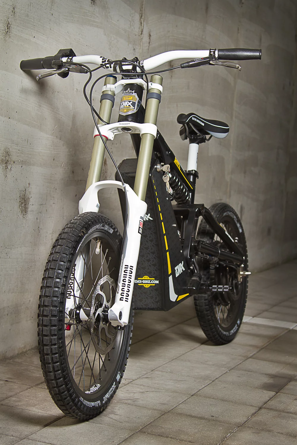 The EMX bike is offered in Street and Cross (off-road) versions
