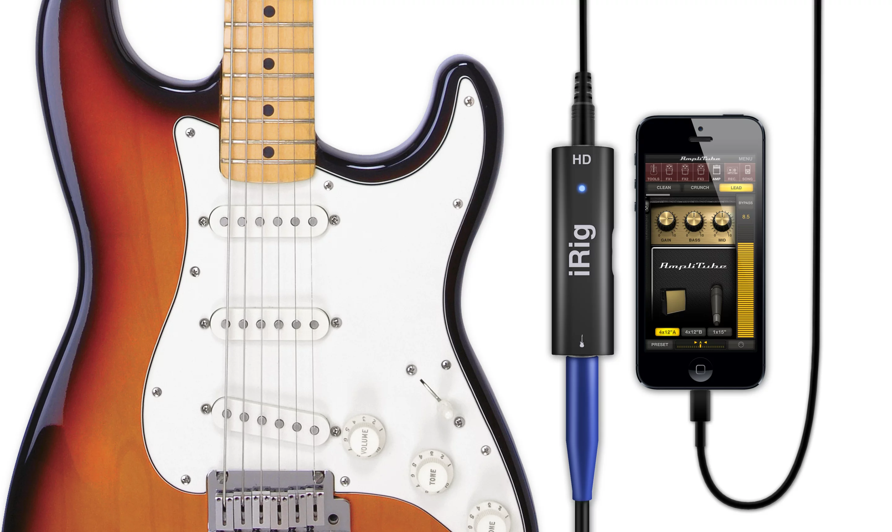 iRig HD is works with guitar, bass, and synthesizer