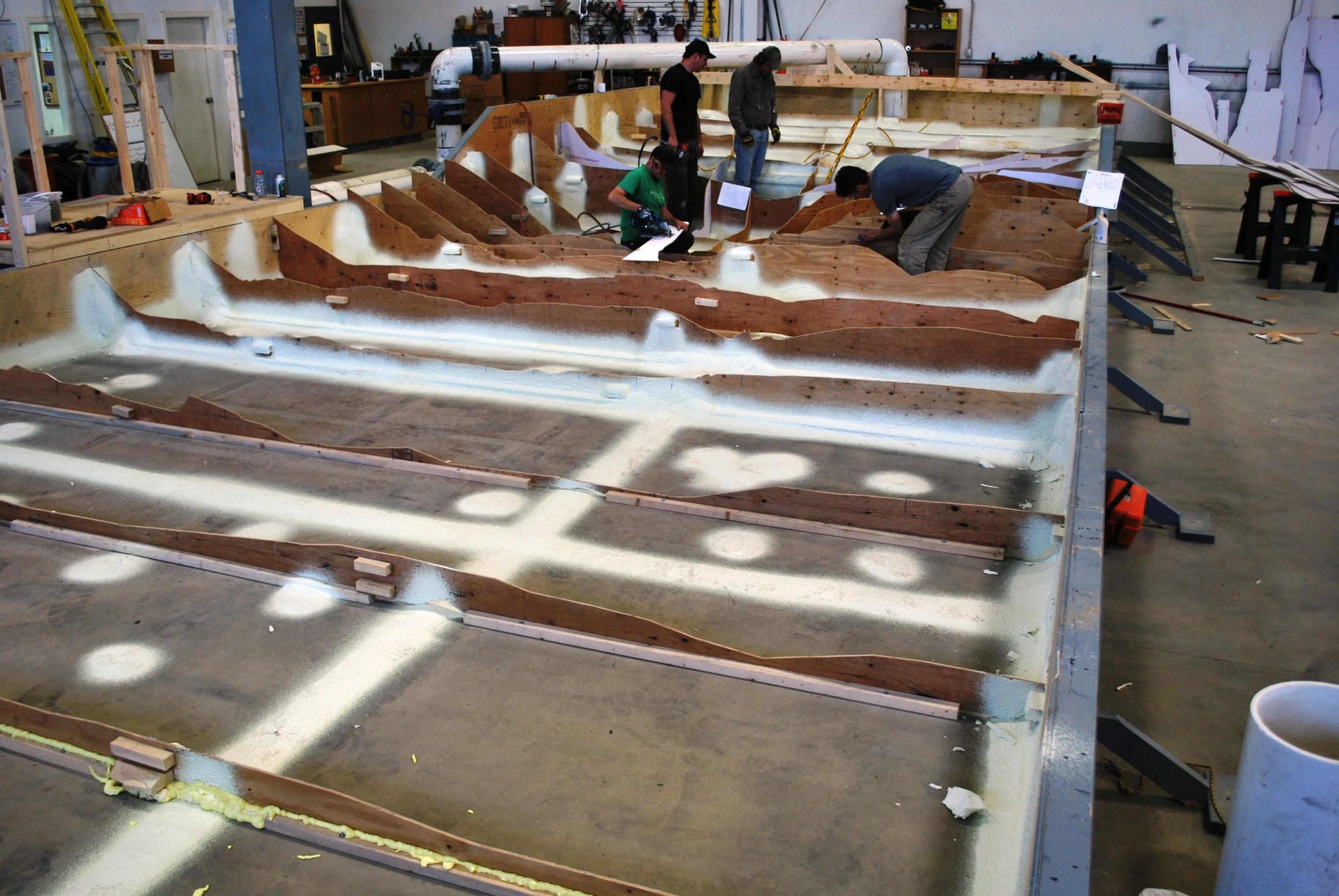 The joins in the model's wooden frame are waterproofed using silicone and foam (Photo: NHC)